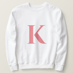 Initial Brev   Monogram Modern Snyggt Trendig Lång Ärmad Tröja