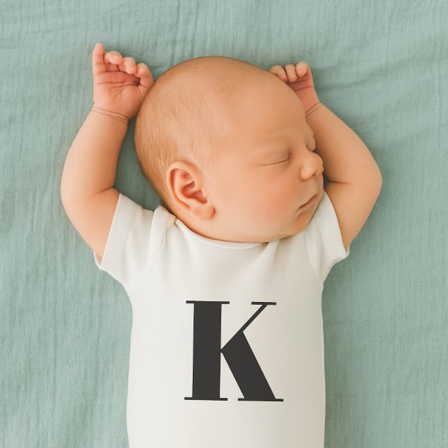 Initial Brev | Monogram Modern Snyggt Trendig T Shirt (Skapare uppladdad)