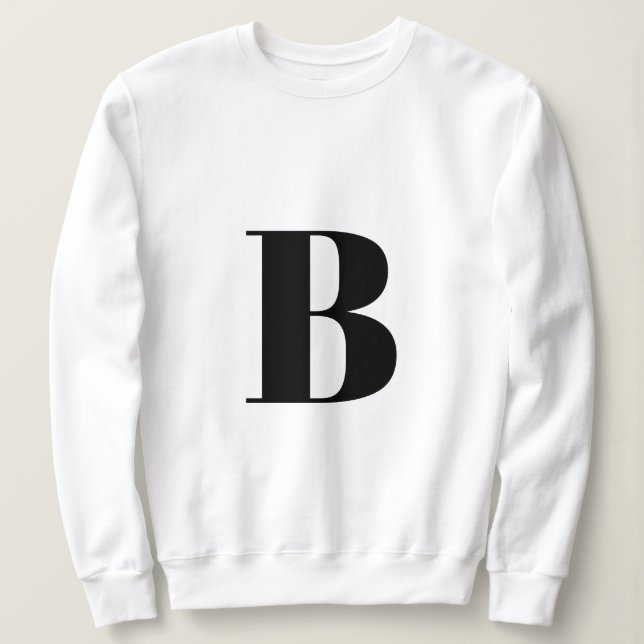 Initial Brev | Monogram Modern Snyggt Trendig T Shirt (Design framsida)