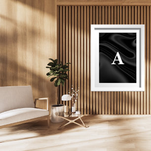Initial Brev Monogram Modern Stylist Poster
