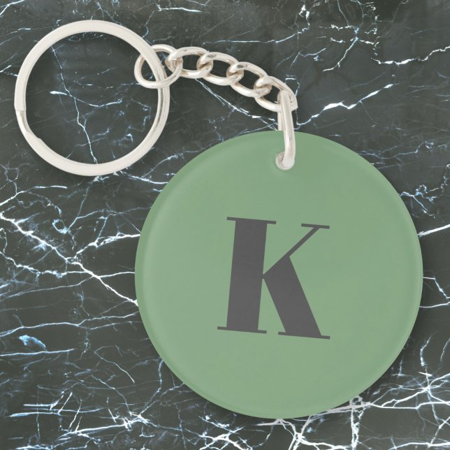 Initial Brev | Monogram Modern Trendig Sage Grönt (Skapare uppladdad)