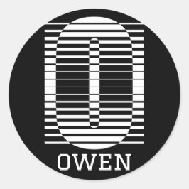 INITIAL BREV O - ALPHABET NAMN O RUNT KLISTERMÄRKE