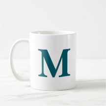 Initial Brev Teal Monogram Modern