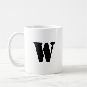 Initial Brev Teal Monogram Modern Snyggt Coola Kaffemugg