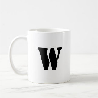 Initial Brev | Teal Monogram Modern Snyggt Coola Kaffemugg