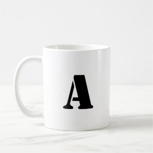 Initial Brev Teal Monogram Modern Snyggt Coola Kaffemugg
