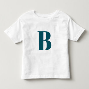 Initial Brev   Teal Monogram Modern Snyggt Coola T Shirt