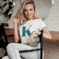 Initial Brev | Teal Monogram Modern Snyggt Coola