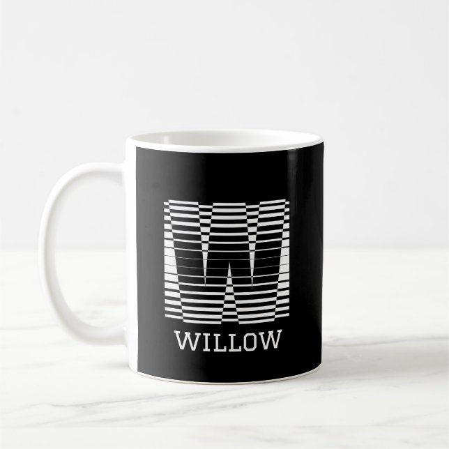 INITIAL BREV W - ALPHABET NAMN W KAFFEMUGG (Vänster)