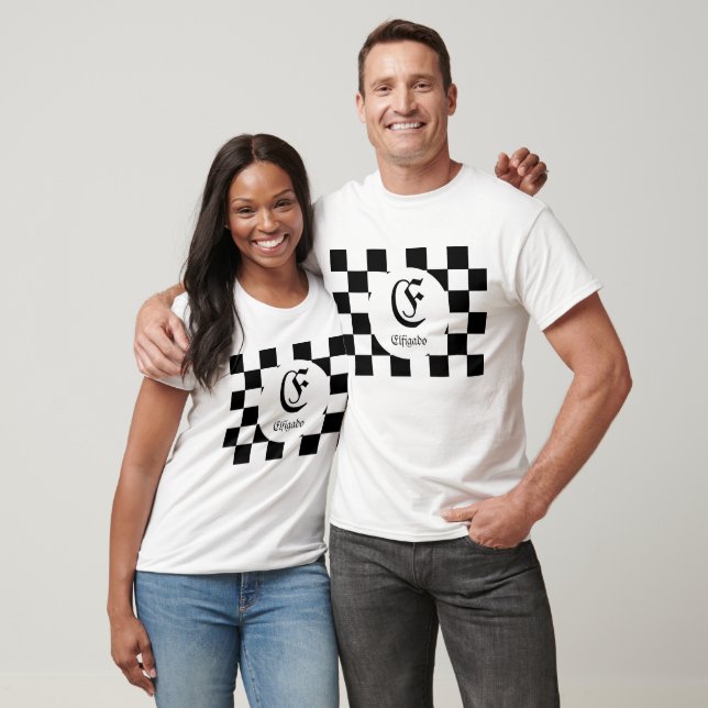 Initial Chess Älskare T-Shirt (Unisex)