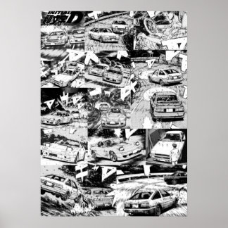 Initial D Manga Poster
