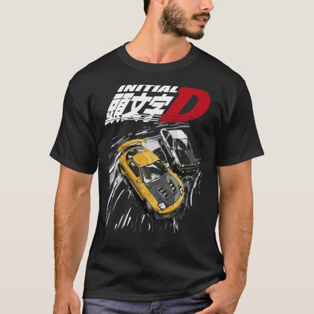 Initial D - Mountain Drift Tävla Tandem AE86 vs F T Shirt (Framsida)