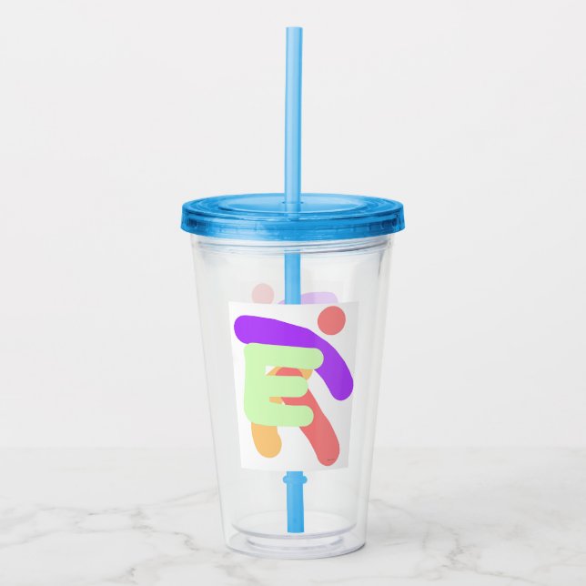 INITIAL E MONOGRAM KIDS TAKE AWAY MUGG (Framsida)