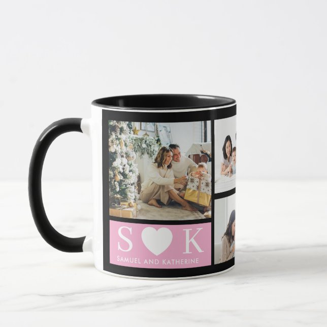 Initial EDITABLE Sweetheart Photos Valentine's Mugg (Vänster)