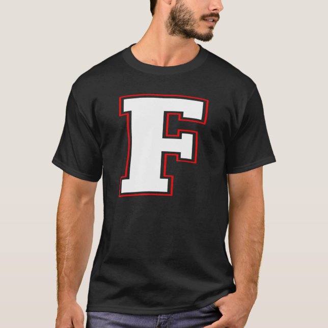 Initial F Monogram F Letter F Capital Alphabet T Shirt (Framsida)