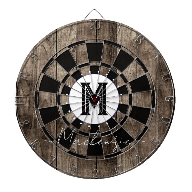 Initial Family Name Monogram Dart Board Darttavla (Framsidan)
