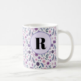 Initial Floral Mugs Kaffemugg