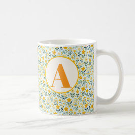 Initial Floral Mugs Kaffemugg