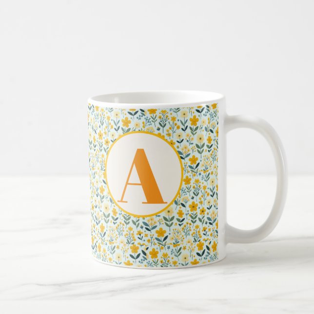  Initial Floral  Mugs Kaffemugg (Höger)