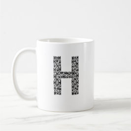 Initial H Personalized Coffee Mug Gift Kaffemugg