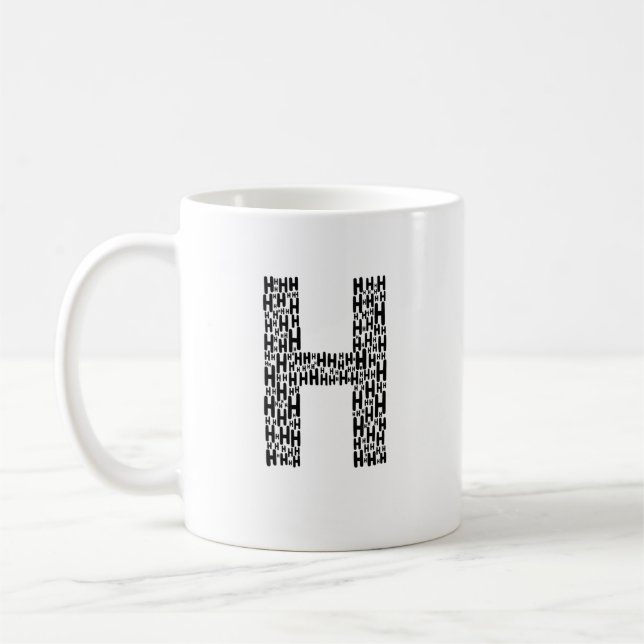 Initial H Personalized Coffee Mug Gift Kaffemugg (Vänster)