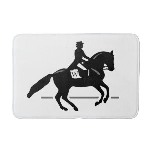 Initial hästDressageanpassningsbar & färgbakgrun Badrumsmatta