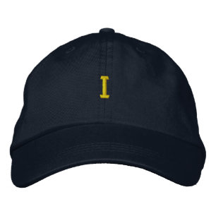 Initial I - Bokstavs Karaktär Monogram-Hatt stil Broderad Keps