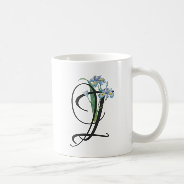 Initial I, Vintage Iris Kaffemugg (Höger)