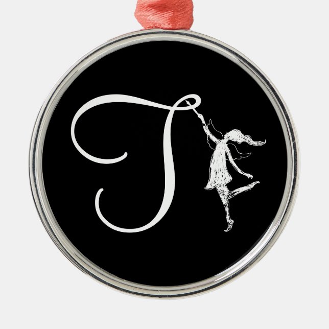 Initial konstfe: T Julgransprydnad Metall (Framsidan)