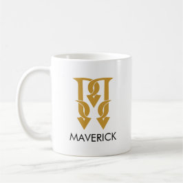 INITIAL M NAMN MONOGRAM KAFFEMUGG