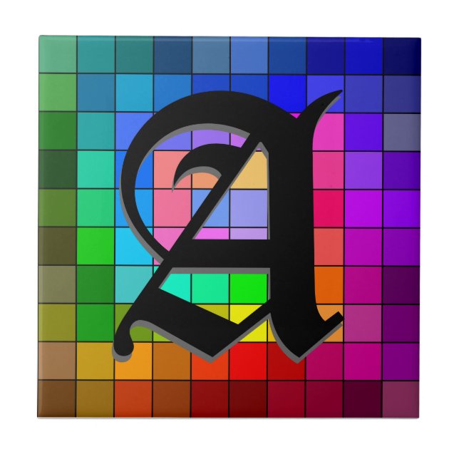 Initial målat glassfärg gå i flisor keramiskt kakelplatta (Framsidan)