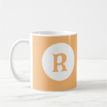 Initial Melon Orange Monogram