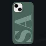 Initial minimicontemporary för modern grönt<br><div class="desc">Modern grönt,  inledande monogram,  minimal contemporary-telefonhylsa.</div>