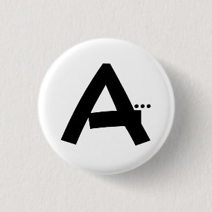 Initial Modern-knapp för Brev A Monogram Knapp