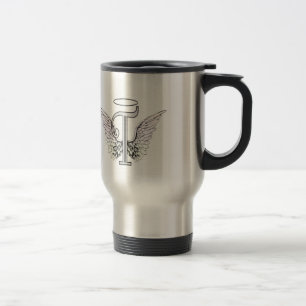 Initial Monogram för brev T med ängelvingar & Resemugg