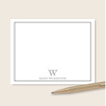 Initial Monogram Grå Dubbel Ram Professionell Anteckningskort<br><div class="desc">Denna design har en tunn dubbelkant med utrymme för ett monogram och namn/text längst ner. Klicka på knappen för anpassning om du vill justera designelementen och/eller ytterligare ändra texten! Variationer av denna design, ytterligare färger samt kompletterande produkter finns tillgängliga i vår butik, zazzle.com/store/doodlelulu. Kontakta oss om du vill ha denna...</div>