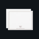 Initial Monogram Mörkbrun Kant Yrkesmässig Anteckningskort<br><div class="desc">Denna design har en tunn dubbel ram med utrymme för ett monogram och namn/text längst ner. Klicka på knappen Anpassa om du vill justera designelementen och / eller ytterligare ändra texten! Variationer av denna design, ytterligare färger samt kompletterande produkter finns tillgängliga i vår butik, zazzle.com/store/doodlelulu. Kontakta oss om du vill...</div>
