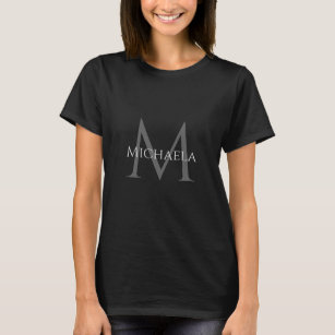 Initial Monogram Namn Elegant: Modern kvinna i Mod T Shirt
