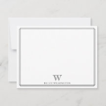 Initial Monogram Svart Dubbel Ram Professionell