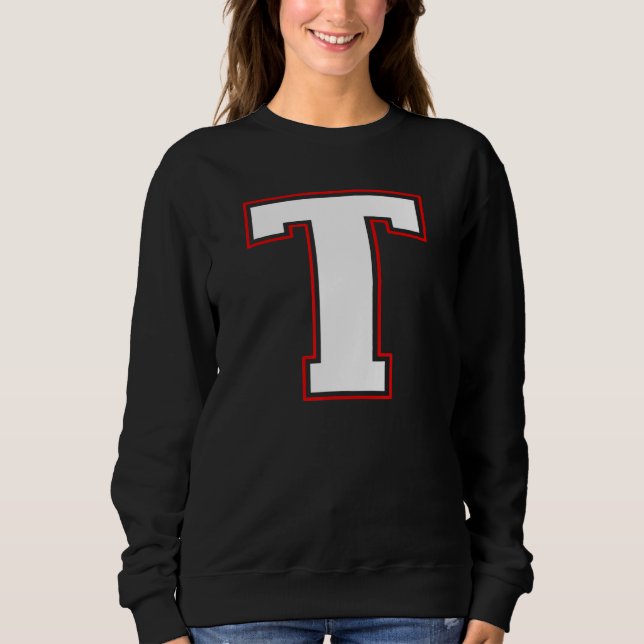 Initial monogrambokstav stor alfabet t shirt (Framsida)