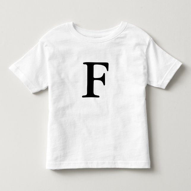 Initial monogrammed t skjorta för brev F T-shirt (Framsida)
