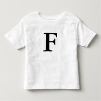 Initial monogrammed t skjorta för brev F
