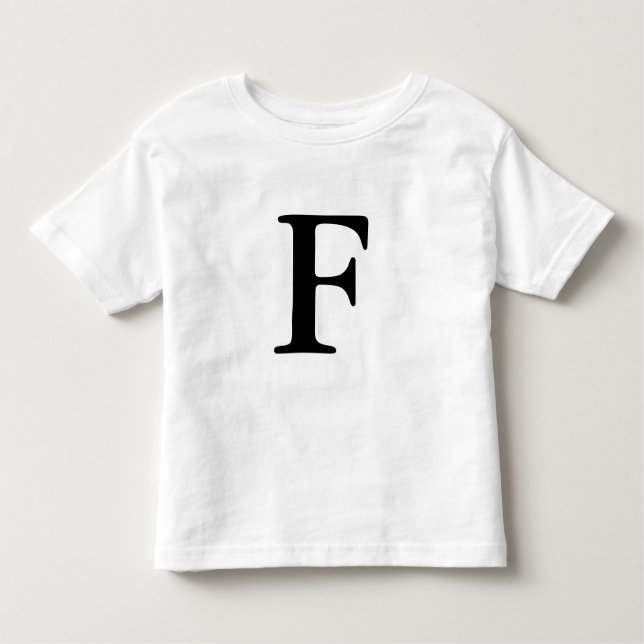 Initial monogrammed t skjorta för brev F Tee (Framsida)