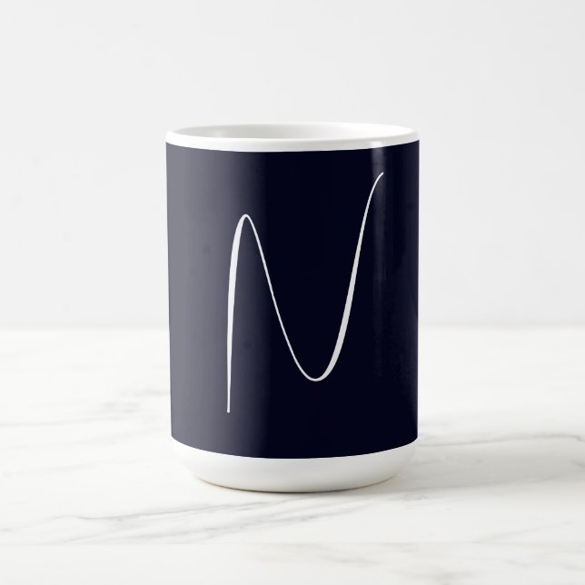 Initial Monogrammerad Handskriven Professionell En Kaffemugg (Center)