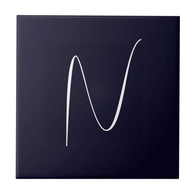 Initial Monogrammerad Handskriven Professionell En Kakelplatta (Framsidan)