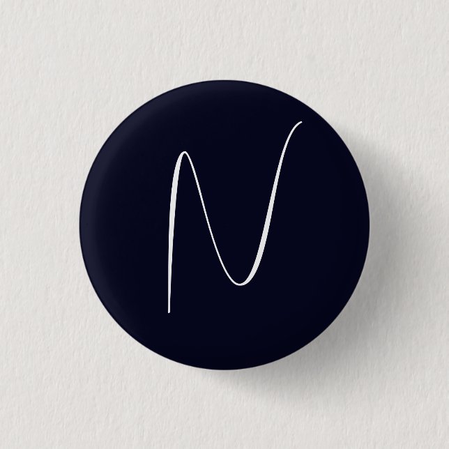 Initial Monogrammerad Handskriven Professionell En Knapp (Framsida)