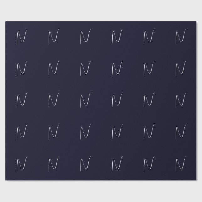 Initial Monogrammerad Handskriven Professionell En Presentpapper (Platt)