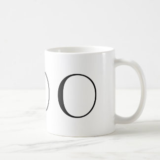 Initial nolla-svart för Monogram & modern Kaffemugg