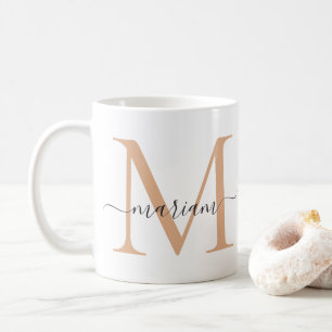 Initial och Namn Personlig Kaffemugg
