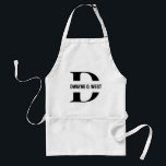Initial och Namn Personlig Monogrammed Apron Förkläde<br><div class="desc">Öka din matupplevelse med vår personlig monogrammad apron! Anpassa med brev och namn för en unik beröring i köket. Vare sig du bakar, grillar eller fräsar lägger den här plattan till stil och luft i varje kulinariskt äventyr.</div>